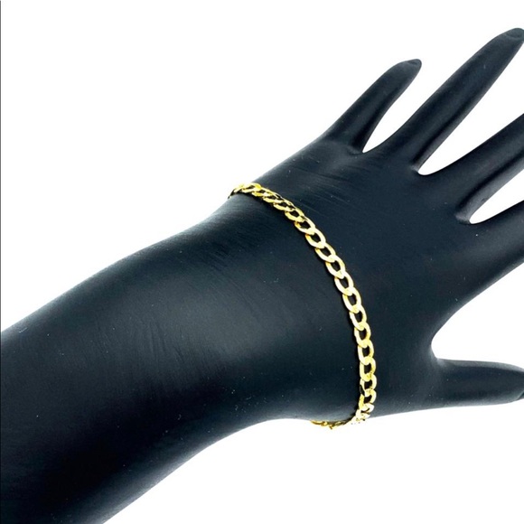 14kt yellow gold cuban bracelet